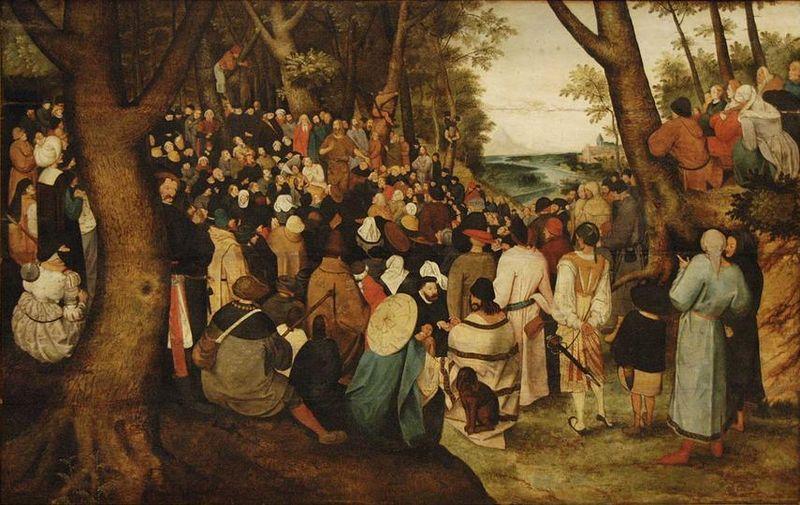 Pieter Brueghel the Younger The Preaching of St. John the Baptist Sweden oil painting art